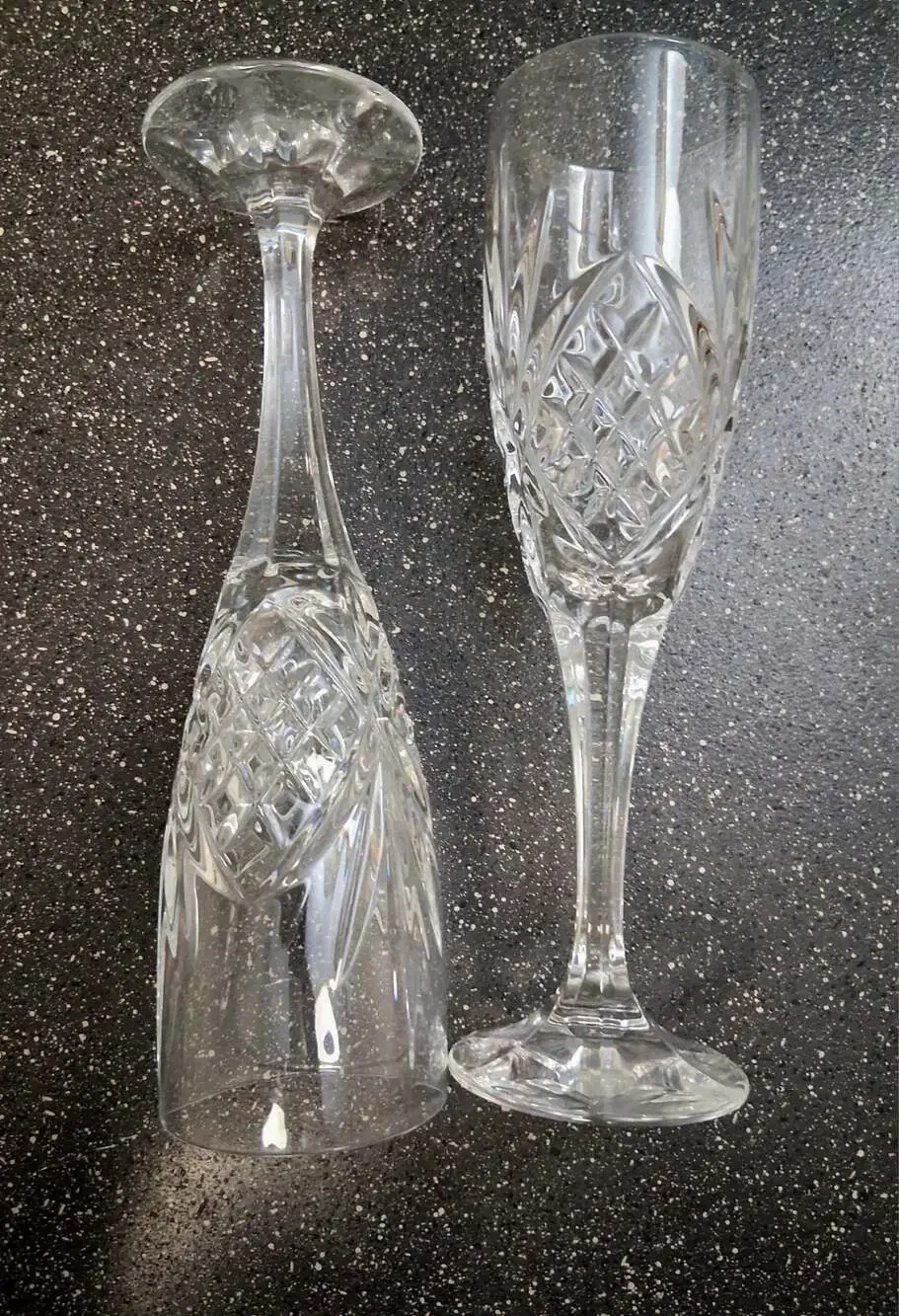 Godinger Dublin Crystal Champagne Flutes Set of 2